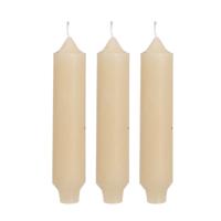 Palermo kaarsen set 3 stuks dia. 3.5 x H 17 cm creme - Hortus