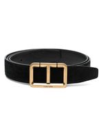 TOM FORD ceinture en cuir à boucle T - Noir - thumbnail