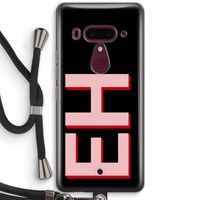 Monogram: HTC U12+ Transparant Hoesje met koord