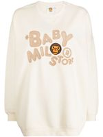 *BABY MILO® STORE BY *A BATHING APE® sweat en polaire à logo brodé - Tons neutres - thumbnail