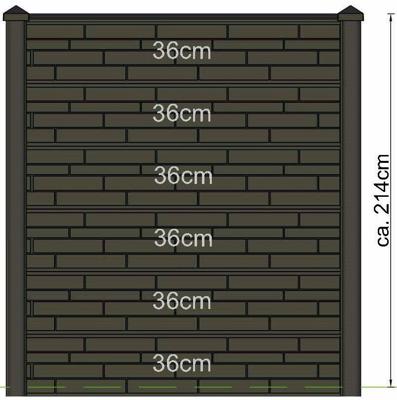 Berton sleufpaal Reest wit/grijs tussenmodel 280 cm met kabeldoorvoer Tuindeco - Tuindeco