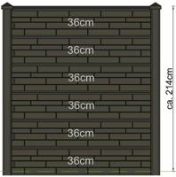 Berton sleufpaal Reest wit/grijs tussenmodel 280 cm met kabeldoorvoer Tuindeco - Tuindeco