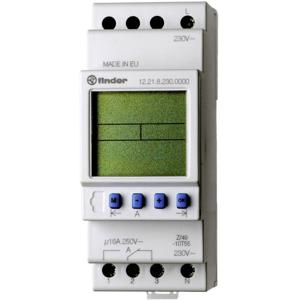 Finder Schakelklok voor DIN-rails Voedingsspanning (num): 230 V/AC 12.22.8.230.0000 2x wisselcontact 16 A 250 V/AC Weekprogramma