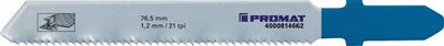 Promat Decoupeerzaagblad | totale lengte 76,5 mm | tandverdeling 1,2 mm | HSS | 5 stuks / kaart - 4000814662 4000814662