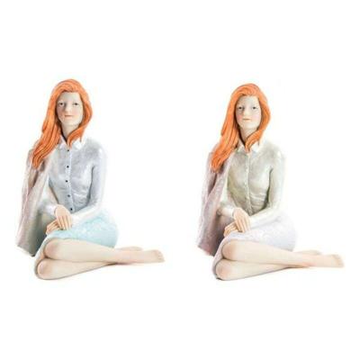 Decoratieve figuren DKD Home Decor Vrouw Romantiek 15 x 18 x 19,5 cm (2 Stuks) (2 Onderdelen)