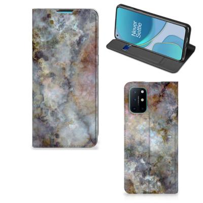 OnePlus 8T | Standcase | Marmer Grijs