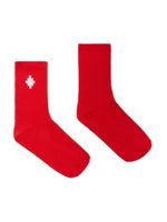 Marcelo Burlon County Of Milan Kids chaussettes à logo imprimé - Rouge Marcelo Burlon County Of Milan Kids chaussettes à logo imprimé - Rouge