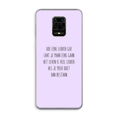 Gek: Xiaomi Redmi Note 9 Pro Transparant Hoesje