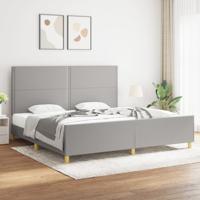 Bedframe zonder matras stof lichtgrijs 200x200 cm