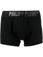 Philipp Plein boxer Stones à logo strassé - Noir