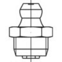 TOOLCRAFT DIN 71412 A 4, vorm A-M, conische smeernippel, kort, met zeskant, conische kop recht/axiaal, met conische schroefdraad Afmeting: AM 8 x 1 SW 9 (50