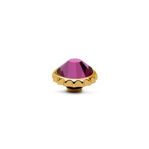 Melano Vivid Cap Steentje Fuchsia Goud