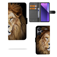 Xiaomi Redmi Note 13 Pro Plus Telefoonhoesje met Pasjes Leeuw