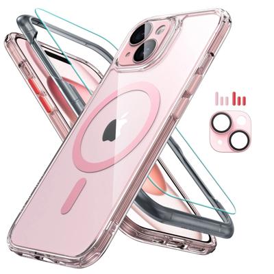 iPhone 15 Classic Pro Case (HaloLock) Set - Clear Pink iPhone 15 Classic Pro Case (HaloLock) Set - Clear Pink
