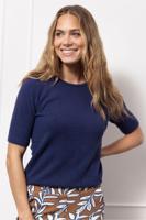 Studio Anneloes Felica Soft Pullover 13120 Trui Korte Mouw 6502 Ink Blue