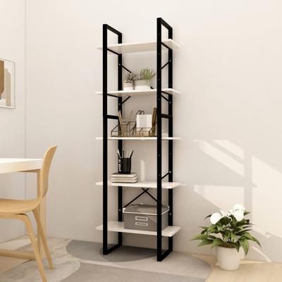 Boekenkast met 5 schappen 60x30x175 cm massief grenenhout wit