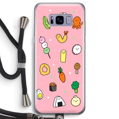 Happy bento friends: Samsung Galaxy S8 Transparant Hoesje met koord
