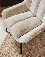 Kave Home Fauteuil Marlina Bouclé - Wit - thumbnail