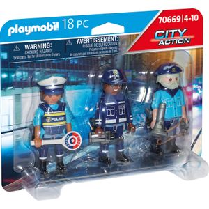 City Action - Figurenset politie Constructiespeelgoed