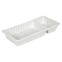 Frietbakje 20x9,5x3,2cm wit porselein