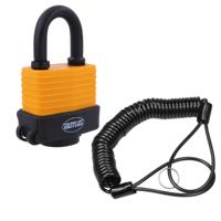 Amig Hangslot met 2 sleutels D50 mm - en ketting 500 cm - outdoor gebruik - gelamineerd