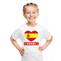 Spanje hart vlag t-shirt wit jongens en meisjes