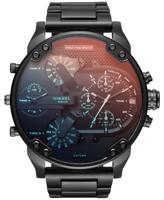 Nieuwe Diesel Mr Daddy 2.0 zwarte chronograaf 4 tijdzone herenhorloge DZ7395