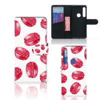 Motorola One Action Book Cover Pink Macarons