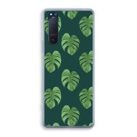 Monstera leaves: Sony Xperia 5 II Transparant Hoesje