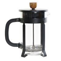 Cafetiere French Press koffiezetter zwart met inox 800 ml - thumbnail