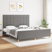 Bedframe zonder matras stof donkergrijs 180x200 cm