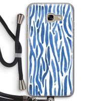 Blauwe nerven: Samsung Galaxy A5 (2017) Transparant Hoesje met koord