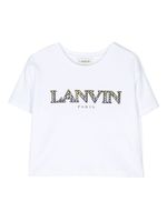 Lanvin Enfant t-shirt crop à logo imprimé - Blanc - thumbnail