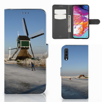 Samsung Galaxy A70 Flip Cover Schaatsers