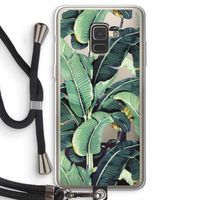 Bananenbladeren: Samsung Galaxy A8 (2018) Transparant Hoesje met koord