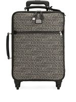 Dolce & Gabbana logo jacquard zipped luggage - Gris