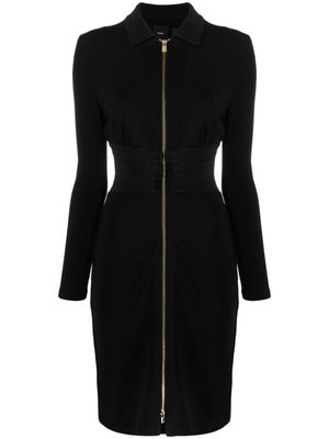 PINKO robe courte zippée à manches longues - Noir