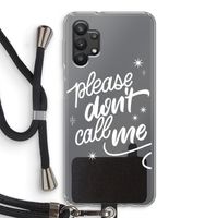 Don't call: Samsung Galaxy A32 5G Transparant Hoesje met koord
