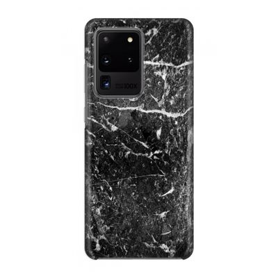 Zwart marmer: Volledig geprint Samsung Galaxy S20 Ultra Hoesje
