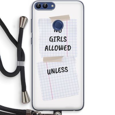 No Girls Allowed Unless: Huawei P Smart (2018) Transparant Hoesje met koord