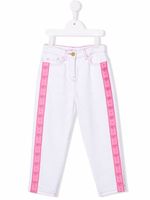 Chiara Ferragni Kids jean à bande logo - Blanc - thumbnail