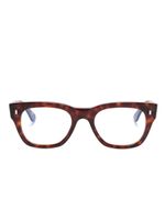 Cutler & Gross lunettes de vue carrées à effet écailles de tortue - Marron