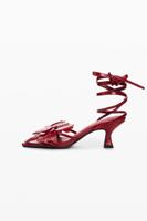 sandalen met bloemenapplicaties - RED - 40