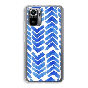 Blauwe pijlen: Xiaomi Redmi Note 10S Transparant Hoesje
