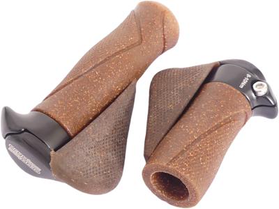 Ergotec Ergonomische handvatysteem - 130mm/87mm - dura kurk/aluminium - zwart/bruin