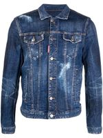 DSQUARED2 veste en jean à imprimé Icon - Bleu