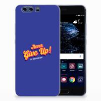 Huawei P10 Plus | Siliconen hoesje | met naam Never Give Up