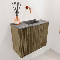 Toiletmeubel Mondiaz Joya Dlux | 50 cm | Meubelkleur Dusk | Faye wastafel Sombra Wasbak Rechts | Zonder kraangat(en)