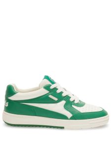 Palm Angels baskets University en cuir - Vert