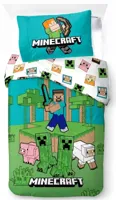 Minecraft Jungle Explore Dekbedovertrek 140 x 200 cm - Katoen (70 x 90 cm)